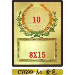 金質獎狀CYG99 A4
